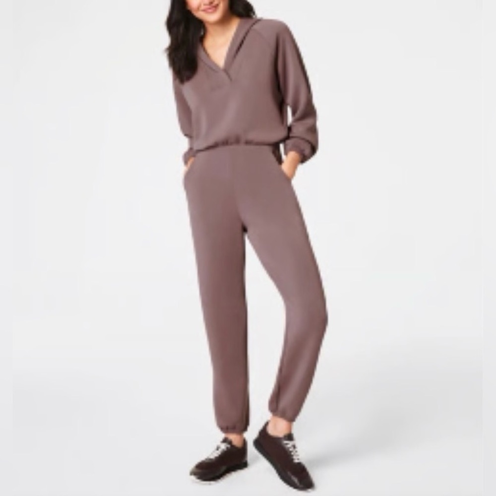 SPANX Mauve Brown Pull-On Jogger Jumpsuit